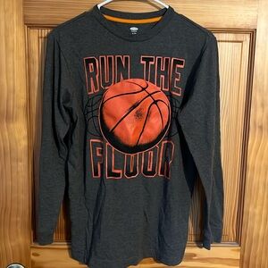 Long sleeve basketball themed shirt